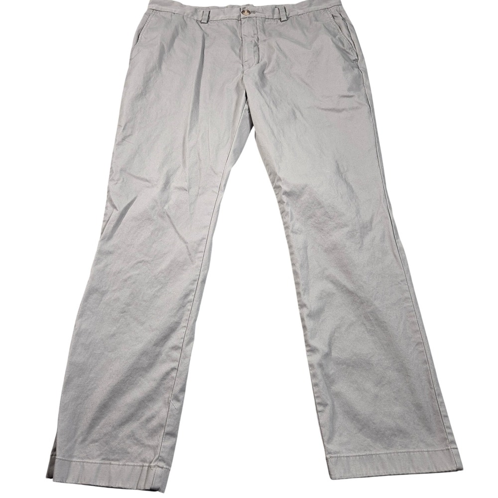 Vineyard Vines Breaker Pants Mens 36x31 (tag 38x32) Gray Stretch Chino Straight